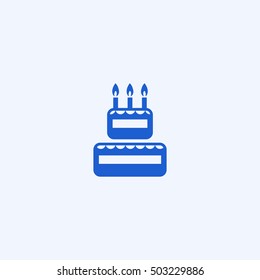 cake icon, isolated, white background