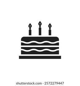 Cake icon Line Art Logo set