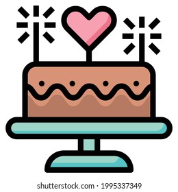 Icono de copo, color de la línea, ilustración vectorial