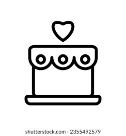 cake icon line style vector