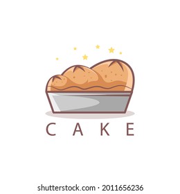 Cake Icon Logo Design Illustration