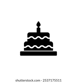 Cake icon logo design. Cake sign and symbol. Birthday cake icon