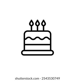 Cake icon logo design. Cake sign and symbol. Birthday cake icon