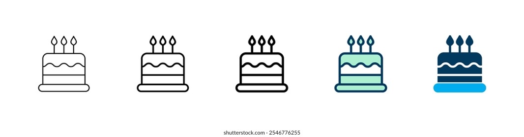 Cake icon logo design. Cake sign and symbol. Birthday cake icon