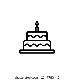 Cake icon logo design. Cake sign and symbol. Birthday cake icon