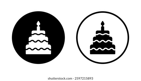 Cake icon logo design. Cake sign and symbol. Birthday cake icon