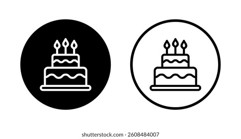 Cake icon logo design. Cake sign and symbol. Birthday cake icon