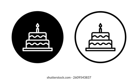 Cake icon logo design. Cake sign and symbol. Birthday cake icon