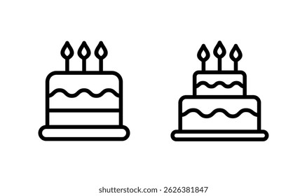 Cake icon logo design. Cake sign and symbol. Birthday cake icon