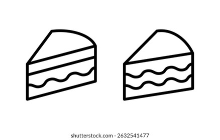 Cake icon logo design. Cake sign and symbol. Birthday cake icon