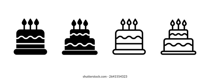 Cake icon logo design. Cake sign and symbol. Birthday cake icon
