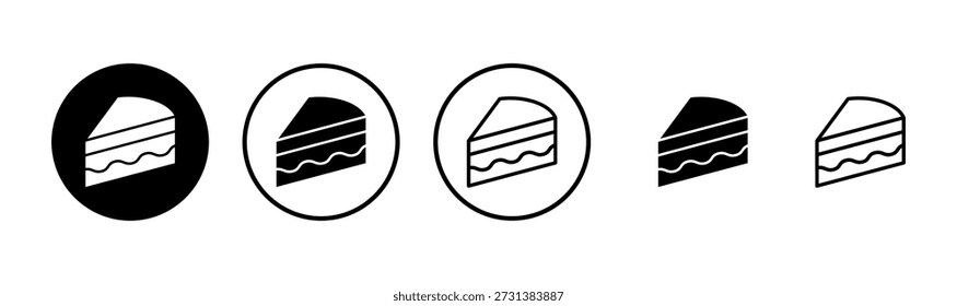 Cake icon logo design. Cake sign and symbol. Birthday cake icon