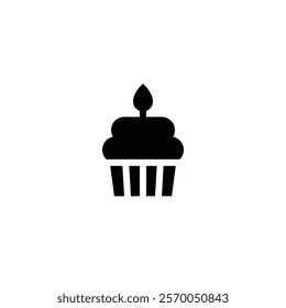 Cake icon logo flat vector design