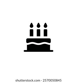 Cake icon logo flat vector design