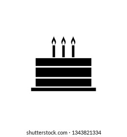 Cake icon, logo isolated on white background