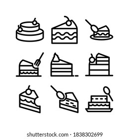 Cake icon or logo isolated sign symbol vector illustration - high quality black style vector icons
