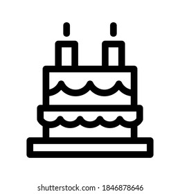 Cake icon or logo isolated sign symbol vector illustration - high quality black style vector icons
