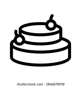 Cake icon or logo isolated sign symbol vector illustration - high quality black style vector icons
