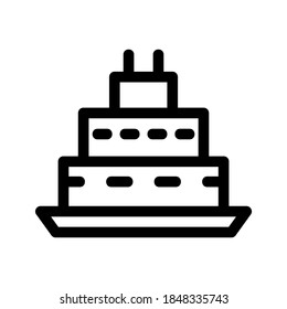 Cake Symbol oder Logo einzeln auf Zeichen, Vektorgrafik - hochwertige Vektorsymbole in schwarzem Stil
