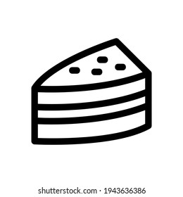 cake icon or logo isolated sign symbol vector illustration - high quality black style vector icons
