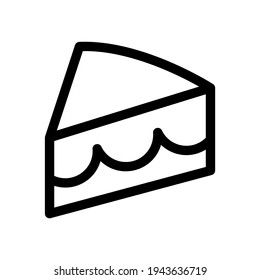 icono de pastel o logotipo símbolo de signo aislado ilustración vectorial - iconos vectoriales de estilo negro de alta calidad
