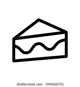 icono de pastel o logotipo símbolo de signo aislado ilustración vectorial - iconos vectoriales de estilo negro de alta calidad
