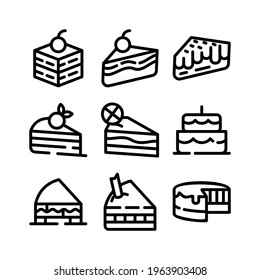 icono de pastel o logotipo símbolo de signo aislado ilustración vectorial - Colección de iconos vectoriales de estilo negro de alta calidad
