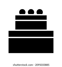 cake icon or logo isolated sign symbol vector illustration - high quality black style vector icons
