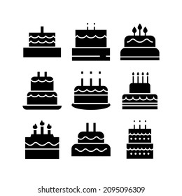 cake icon or logo isolated sign symbol vector illustration - Collection of high quality black style vector icons
