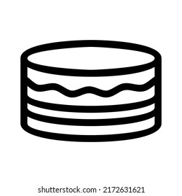 icono de pastel o logotipo símbolo de signo aislado ilustración vectorial - iconos vectoriales de estilo negro de alta calidad
