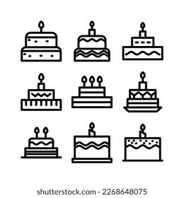 cake icon or logo isolated sign symbol vector illustration - high quality black style vector icons
