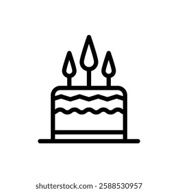 Cake icon logo sign set vector outline