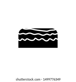 Cake Icon Logo template Design Emblem Isolated , Anniversary Birthday Logo Design Food Bakery Party Love , Outline Solid Background White
