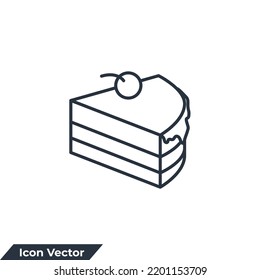 cake icon logo vector illustration. Sweet Cake Dessert symbol template for graphic and web design collection