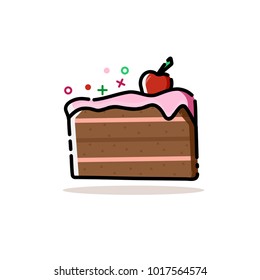 Cake icon in mbe style, vector