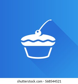 Cake icon in Metro user interface color style. Food sweet delicious