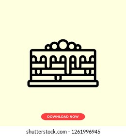 Cake icon modern vector style