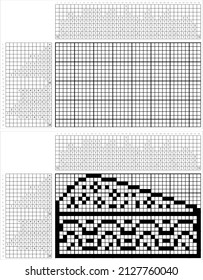 Cake Icon Nonogram Pixel Art, Food Icon, Baked Sweet Food Vector Art Illustration, Logic Puzzle Game Griddlers, Pic-A-Pix, Picture Paint By Numbers, Picross
