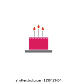 Cake icon on white background. 