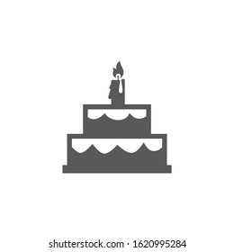 Cake icon on white background