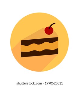 cake icon on a white background, vector illustration