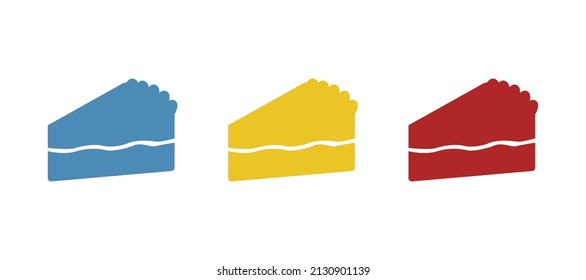 cake icon on a white background, vector illustration