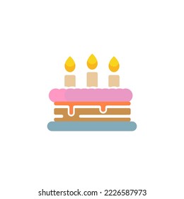 cake icon on a white background, vector illustration