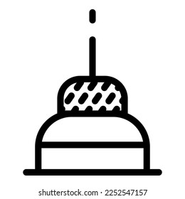 Cake icon on white background. Vector illustration.