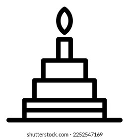 Cake icon on white background. Vector illustration.