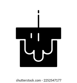 Cake icon on white background. Vector illustration.