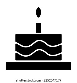 Cake icon on white background. Vector illustration.