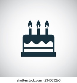 cake icon on white background 