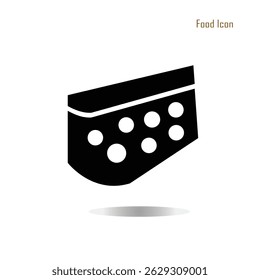 Icono de la torta en el fondo blanco