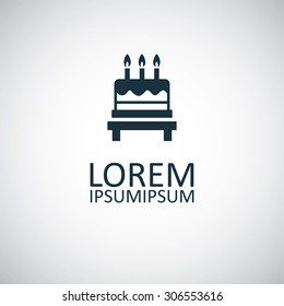 cake icon, on white background
